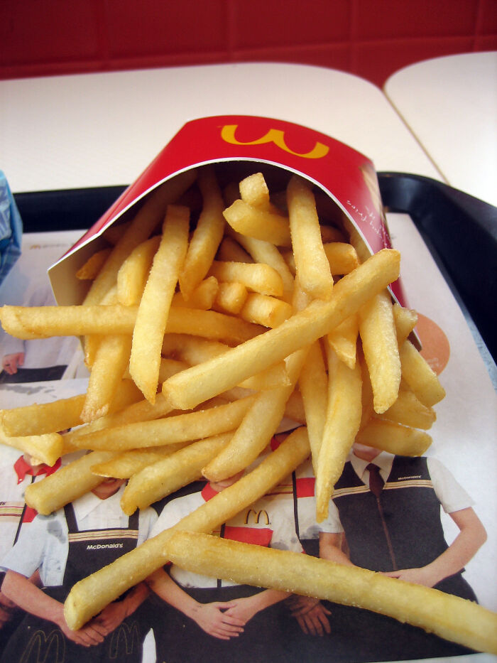 I used to purposely put the french fries at McDonald's upside down so it would spill as they pulled them out