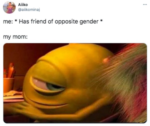 crazy funny relatable memes funny memes - Aliko me Has friend of opposite gender my mom