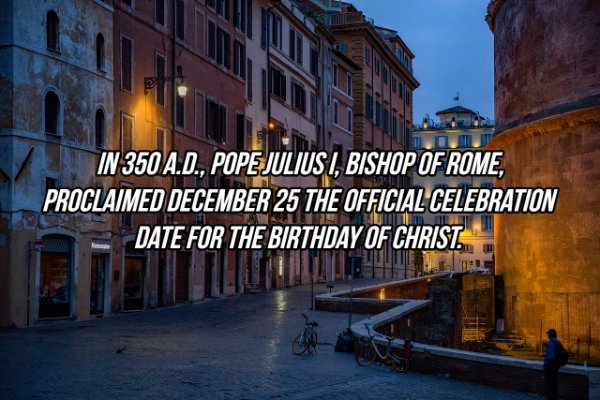 pantheon - In 350 A.D., Pope Julius I, Bishop Of Rome, Proclaimed December 25 The Official Celebration Date For The Birthday Of Christ