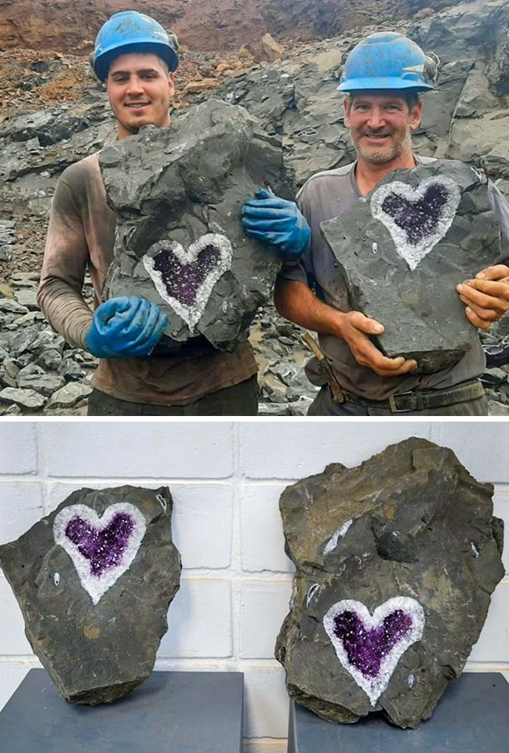 heart shaped amethyst geode