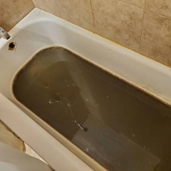 “The previous plumber messed up before we moved in. Now we have to deal with it.”