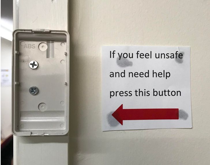 electronics - Abs If you feel unsafe and need help press this button