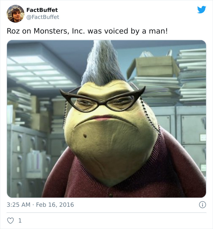 roz monster inc cuidadito - FactBuffet Roz on Monsters, Inc. was voiced by a man! 0 1