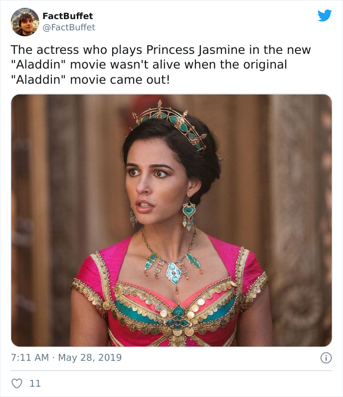 jasmine aladdin - FactBuffet The actress who plays Princess Jasmine in the new "Aladdin" movie wasn't alive when the original "Aladdin" movie came out! 11