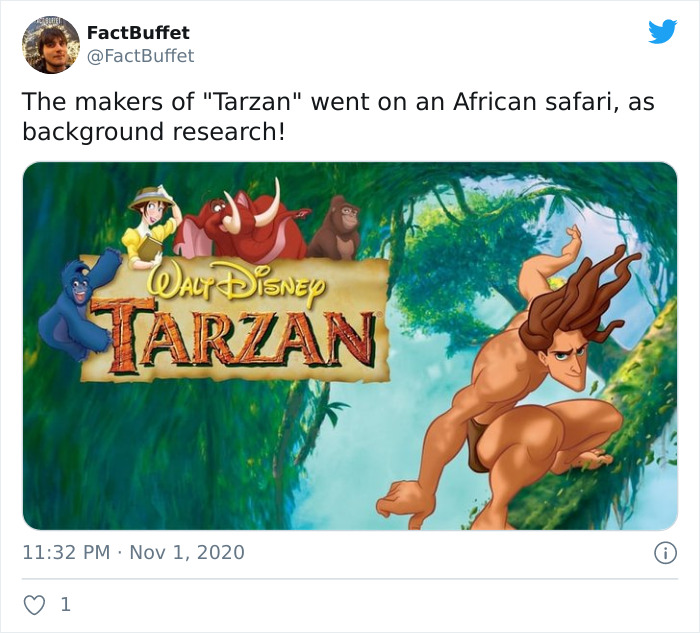 tarzan disney - FactBuffet The makers of "Tarzan" went on an African safari, as background research! Disney Starzan 1