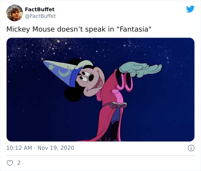 mickey mouse sorcerer's apprentice - FactBuffet Mickey Mouse doesn't speak in "Fantasia" 2.