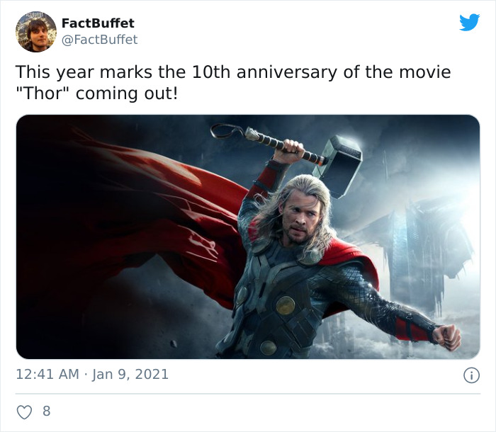 thor chris hemsworth - FactBuffet This year marks the 10th anniversary of the movie "Thor" coming out! 8