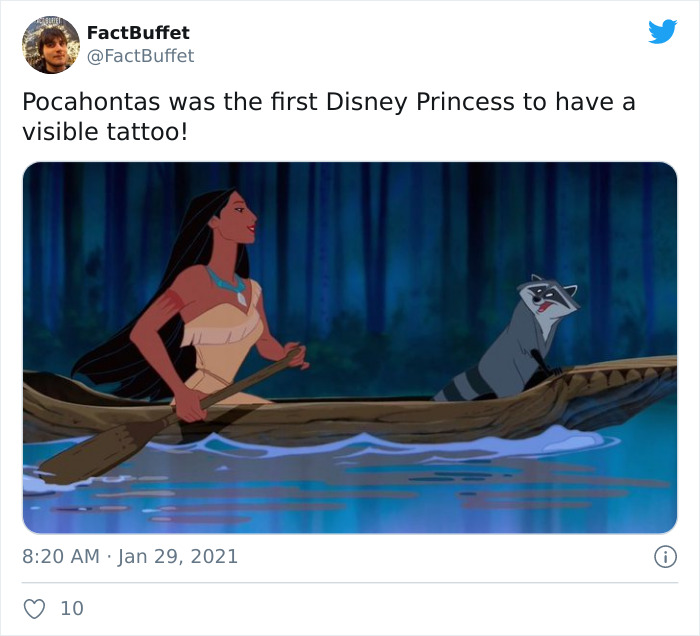 pocahontas disney - FactBuffet Pocahontas was the first Disney Princess to have a visible tattoo! 10
