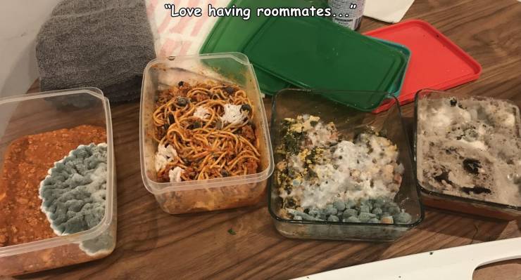 food - "Love having roommates..."
