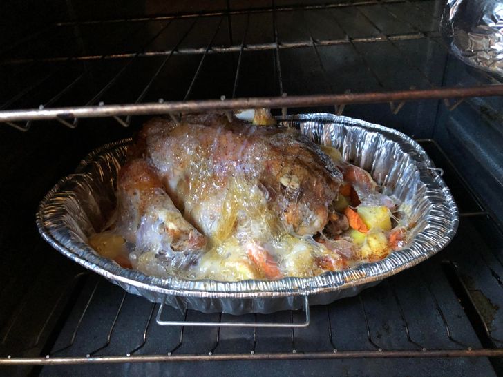 “My parents mistook a brining bag for an oven bag, and the plastic melted all over the turkey.”