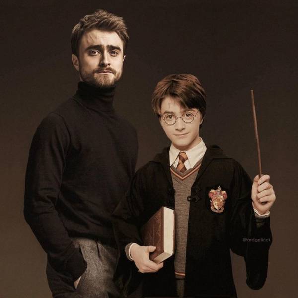 Daniel Radcliffe with Harry Potter