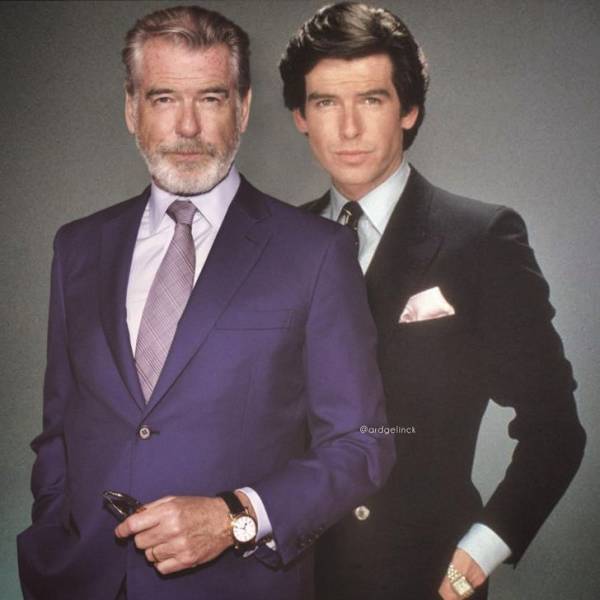 Pierce Brosnan and James Bond