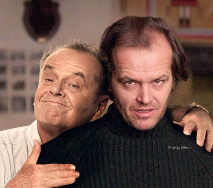 Jack Nicholson with Jack Torrance