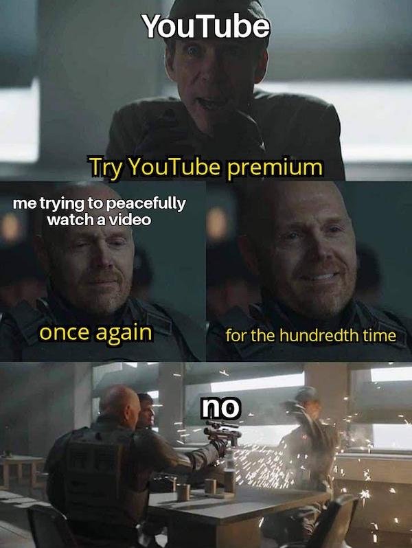 mandalorian mayfield meme template - YouTube Try YouTube premium me trying to peacefully watch a video once again for the hundredth time no