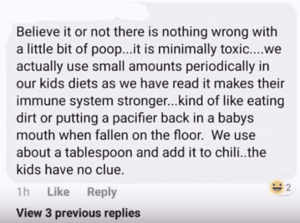 handwriting - Believe it or not there is nothing wrong with a little bit of poop...it is minimally toxic...we actually use small amounts periodically in our kids diets as we have read it makes their immune system stronger... kind of eating dirt or putting