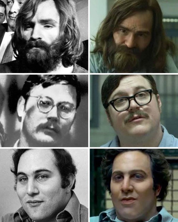 cool pics - mindhunter actors versus real serial killers