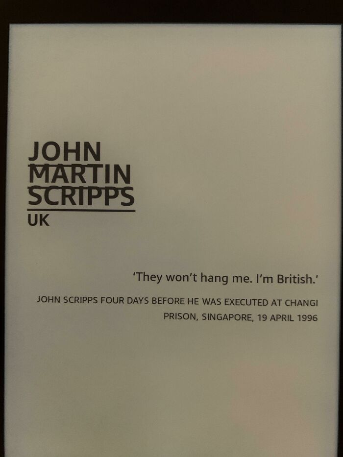 people celebrating too early - John Martin Scripps Uk 'They won't hang me. I'm British.' John Scripps Four Days Before He Was Executed At Changi Prison, Singapore,
