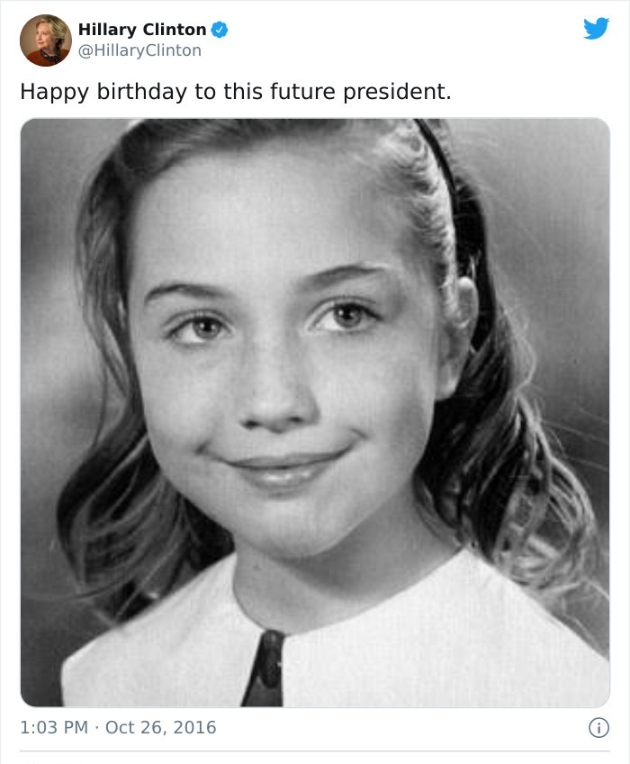people celebrating too early - hillary clinton happy birthday to this future president - Hillary Clinton Clinton Happy birthday to this future president.
