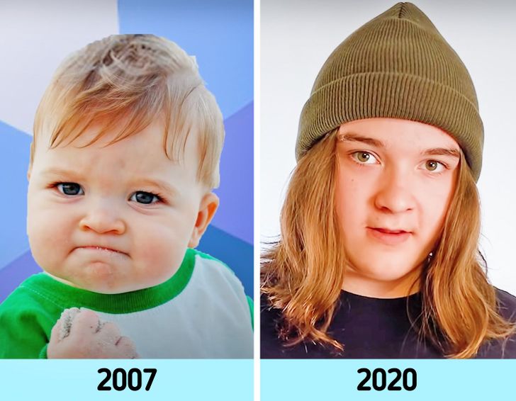 The hero of the meme, “successful child,” will turn 14 in 2021.