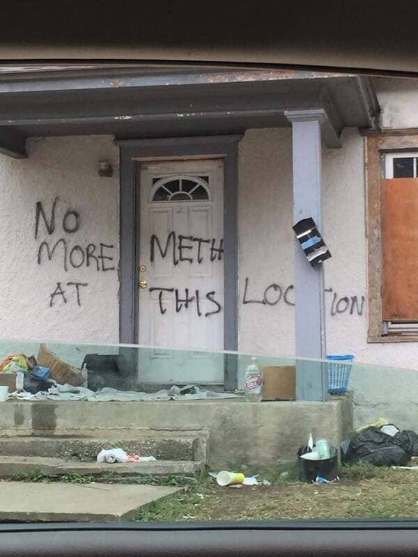 window - No More Meth At "This Loc On