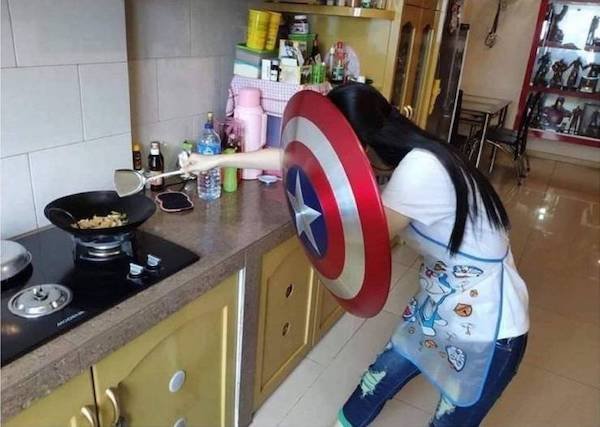 captain america cooking