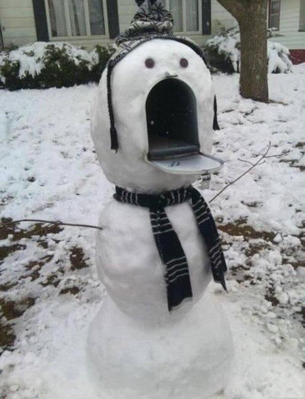 funny snowman