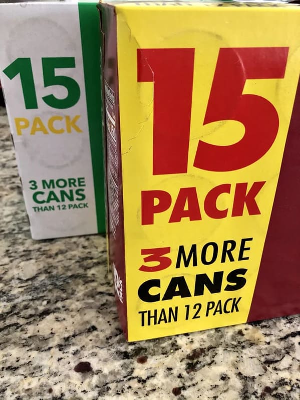 funny pics - 15 pack 3 more cans than 12 pack