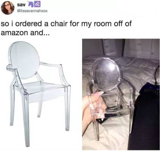 ordered a chair online - sav 2 so i ordered a chair for my room off of amazon and...