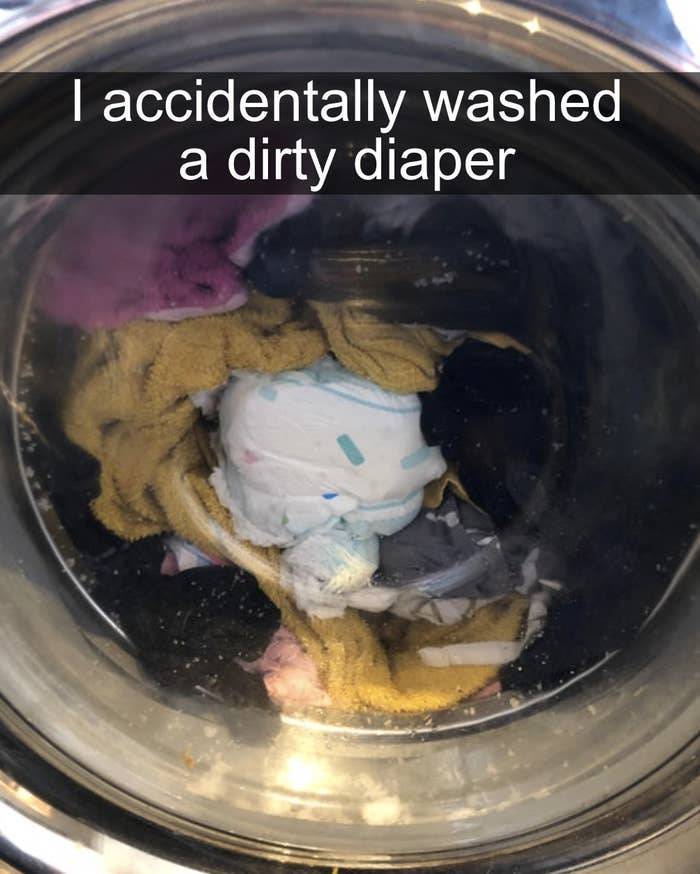 Diaper - I accidentally washed a dirty diaper