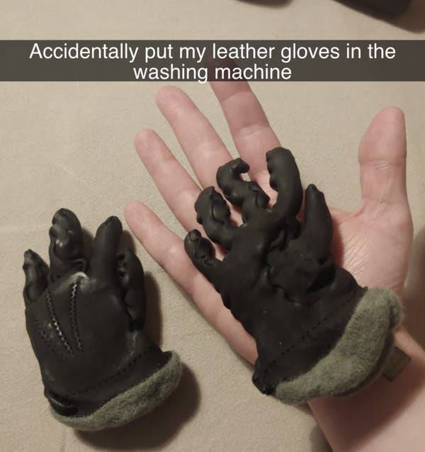 leather gloves shrink reddit - Accidentally put my leather gloves in the washing machine