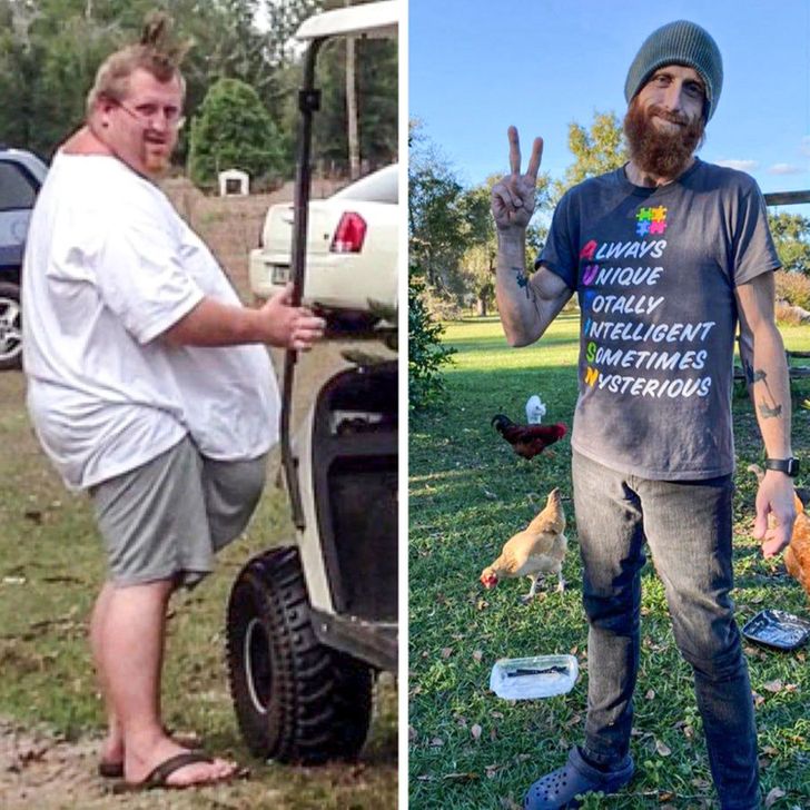 “2 different doctors once told me I wouldn’t live to see my 40th. I was 500 lbs at the time. Today is my 40th. During that time I lost 350 lbs!”