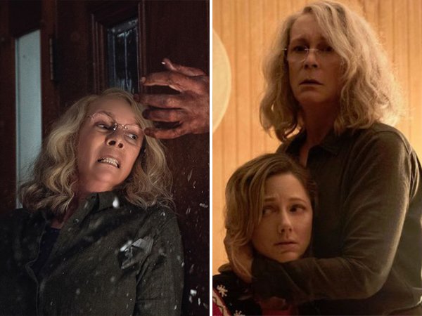 Halloween (2018).
Laurie Strode’s head bleeds profusely when her head is smashed multiple times against the door with glass windows. However, when she meets her daughter in the basement, she’s not bleeding at all.