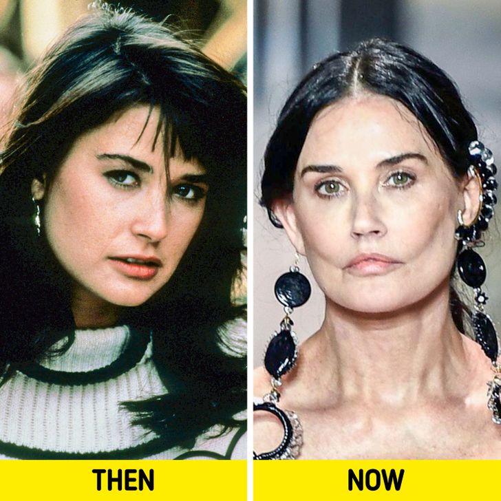 Demi Moore - Then Now