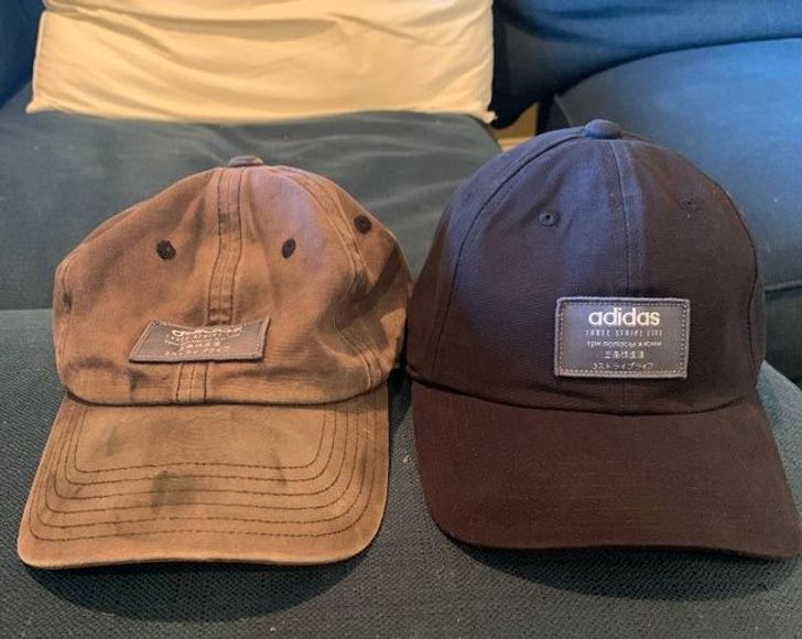 “The wear on my old hat really shows when compared to the same new hat I got.”