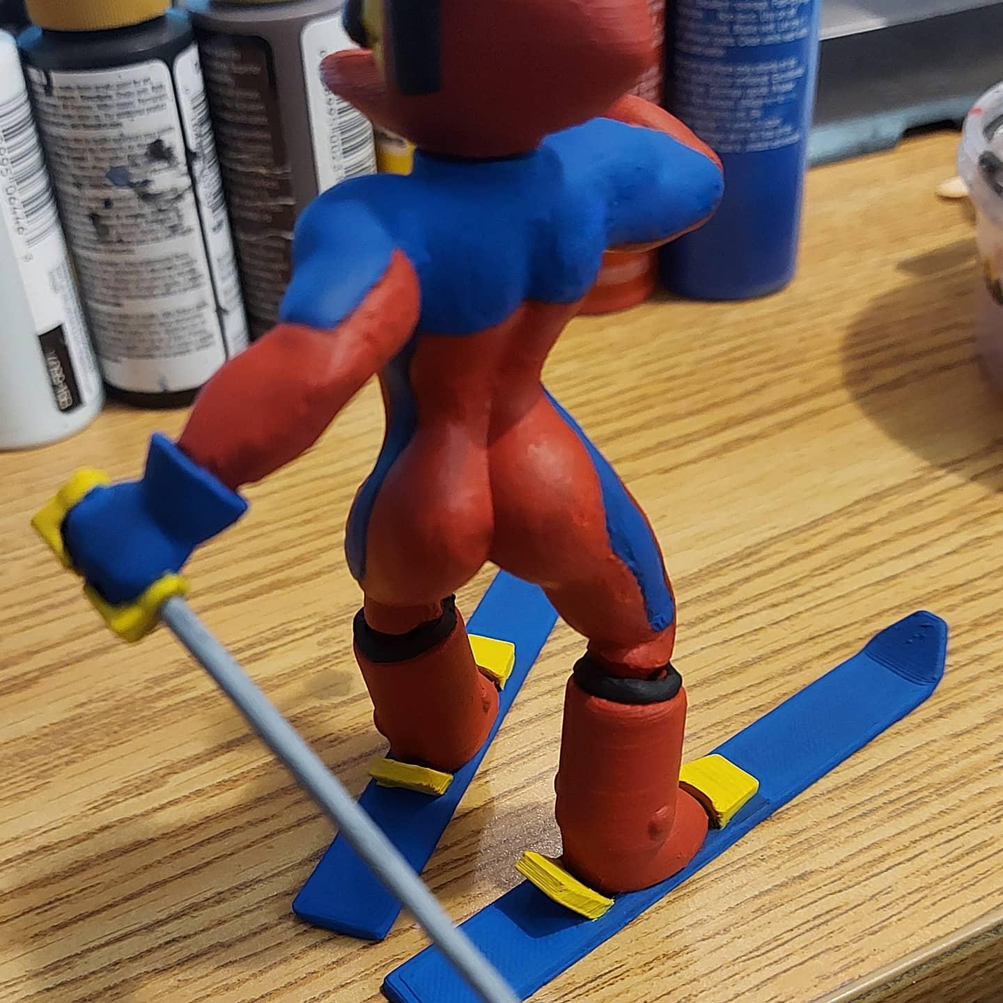 funny pics and memes - sexy ned flanders action figure skiing