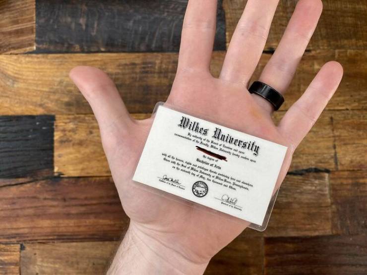 "My University Sent Me A Wallet-Sized Diploma"