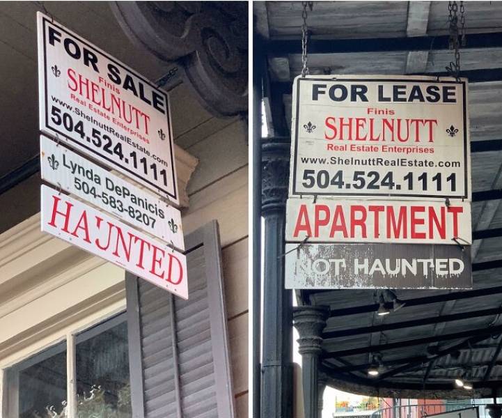 "Real Estate Agents In New Orleans Specify Listings As "Haunted" Or "Not Haunted""