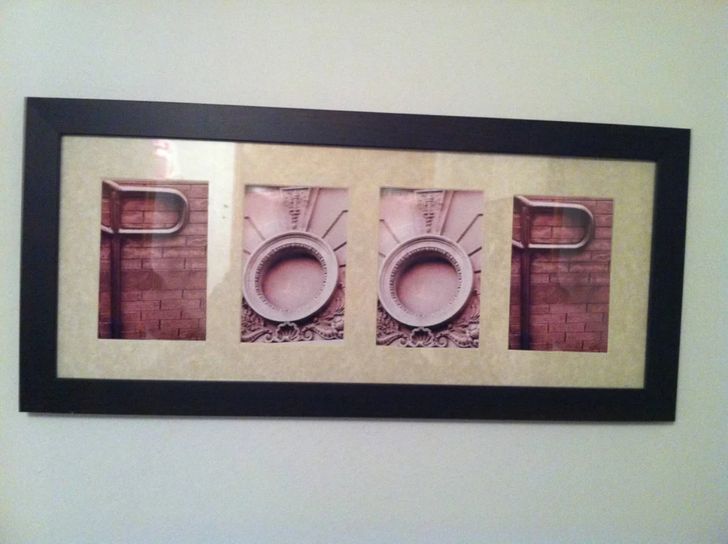 funny sibling pics - bathroom art that says poop