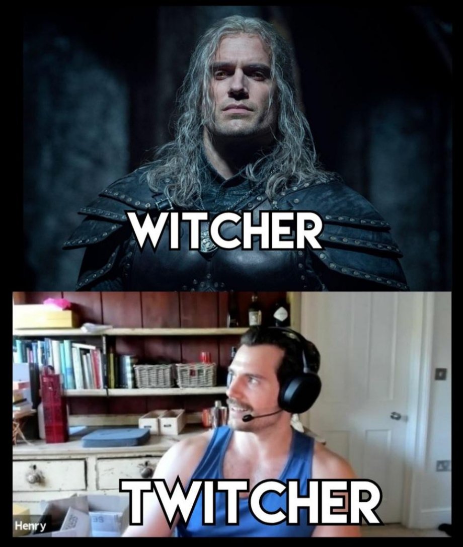 funny pics - Witcher Twitcher Henry cavill