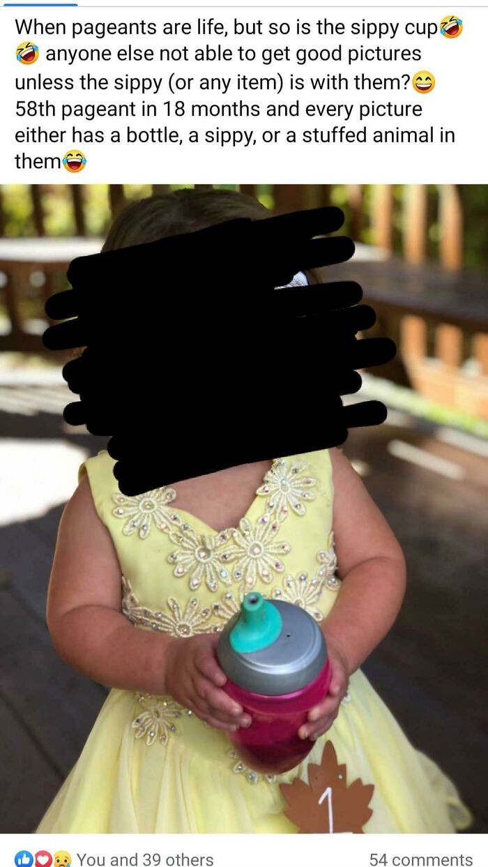 fashion accessory - When pageants are life, but so is the sippy cup anyone else not able to get good pictures unless the sippy or any item is with them? 58th pageant in 18 months and every picture either has a bottle, a sippy, or a stuffed animal in them 
