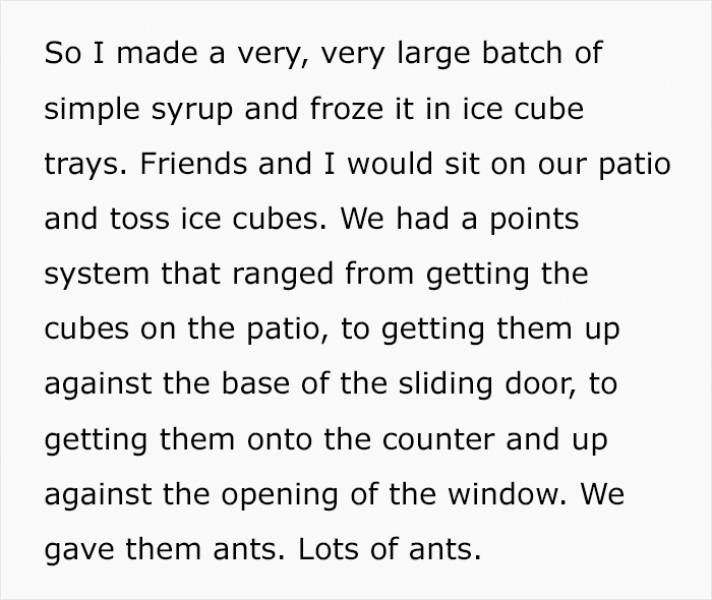 sarah paulson family guy - So I made a very, very large batch of simple syrup and froze it in ice cube trays. Friends and I would sit on our patio and toss ice cubes. We had a points system that ranged from getting the cubes on the patio, to getting them 