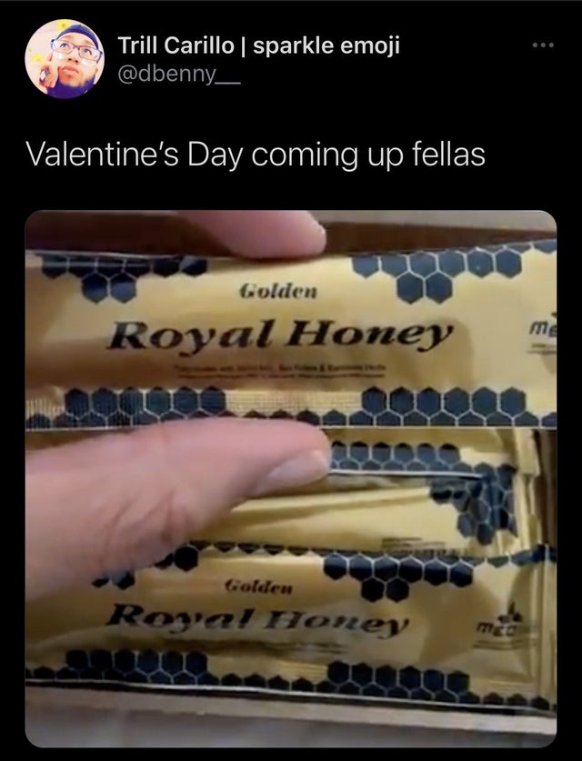 musical instrument - Trill Carillo | sparkle emoji Valentine's Day coming up fellas Golden Royal Honey Golden Ropa! Honey