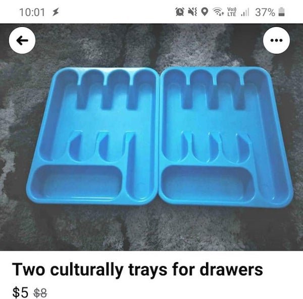 plastic - > @ Sut your l 37% m m 11 Two culturally trays for drawers $5 $8