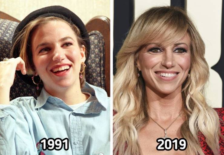 celebrities now and then - blond - 1990 2009