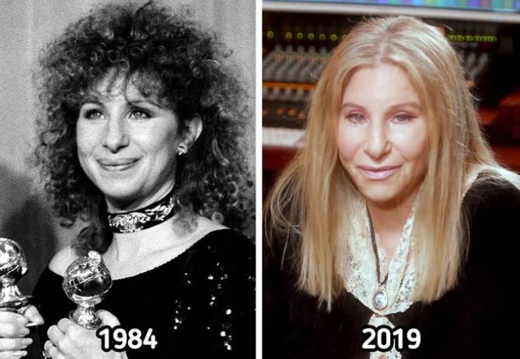 celebrities now and then - blond - 1984 2019