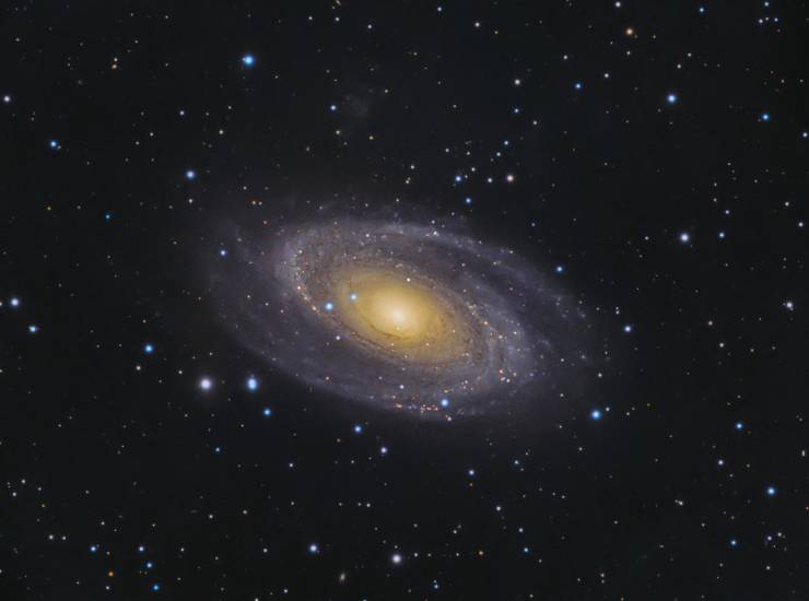 “I kept my telescope pointed at Bode's Galaxy for 18 hours to create this picture. It's a combination of exposures across two years.”