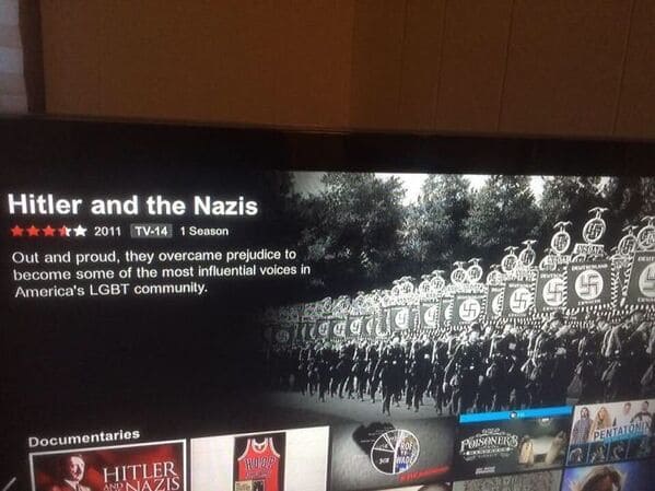 funny netflix descriptions - Hitler and the Nazis 2011 Tv14 1 Season Out and proud, they overcame prejudice to become some of the most influential voices in America's Lgbt community. Este Coord had Tgiggo Wyry Pentatonin Documentaries Jol Posters hou Hitl