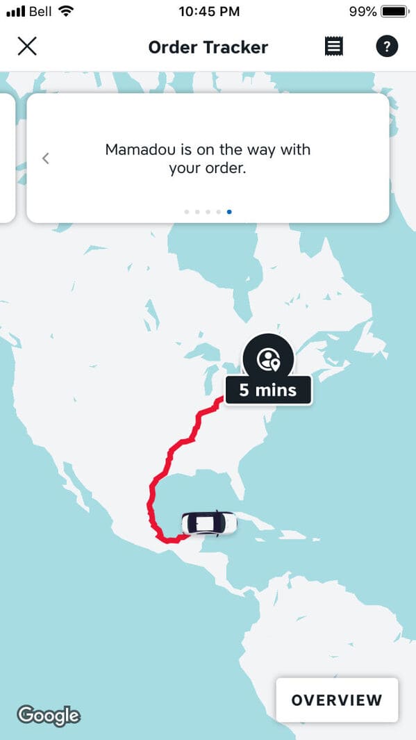 map - ..ll Bell 99% X Order Tracker ? Mamadou is on the way with