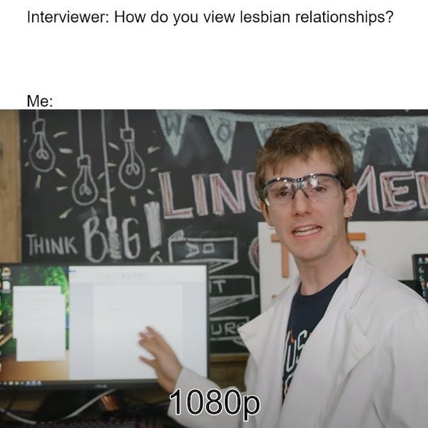 glasses - Interviewer How do you view lesbian relationships? Me Line Jei Think Big It Ur 1080p