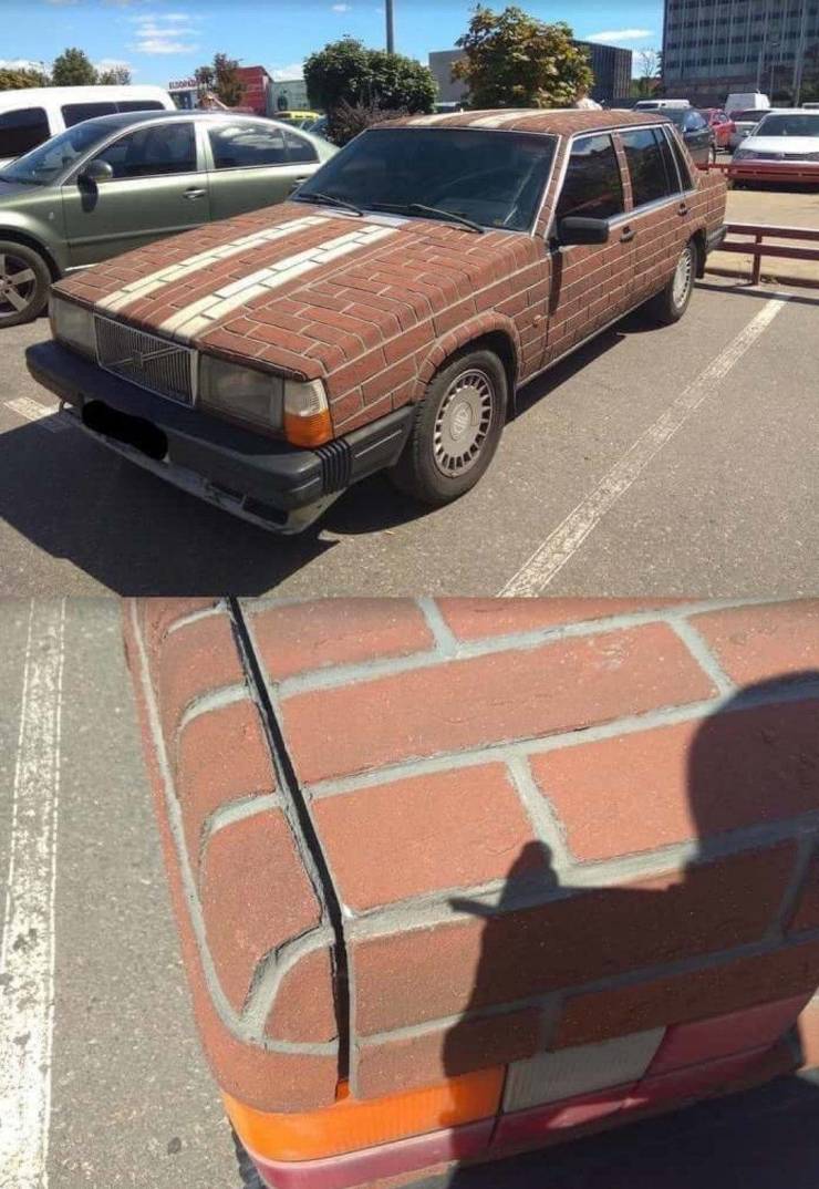 funny pics - car made from bricks